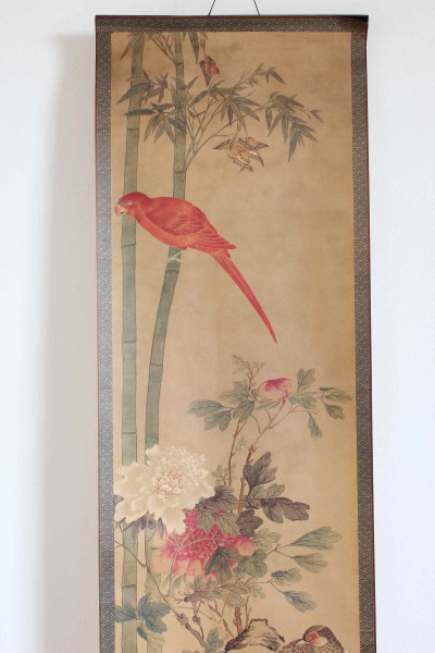 Pannello decorativo in carta di origine orientale