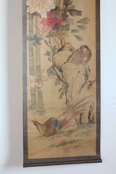 Decorative paper panel of oriental origin
