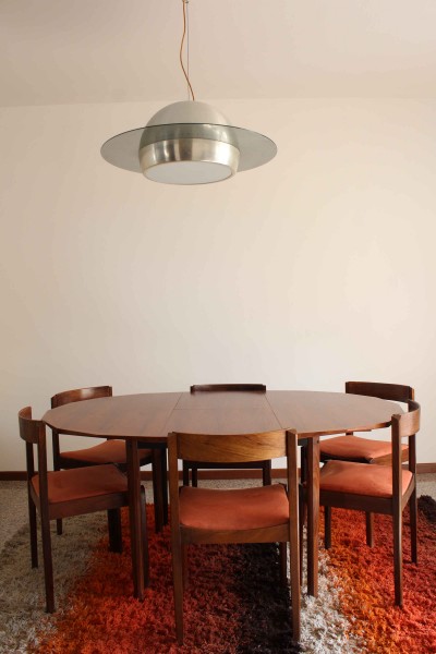 Tavolo design Dino Cavalli produzione Tredici Pavia anni '60