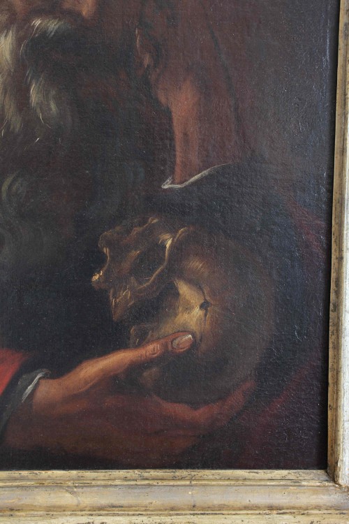 Dipinto olio su tela antico, San...