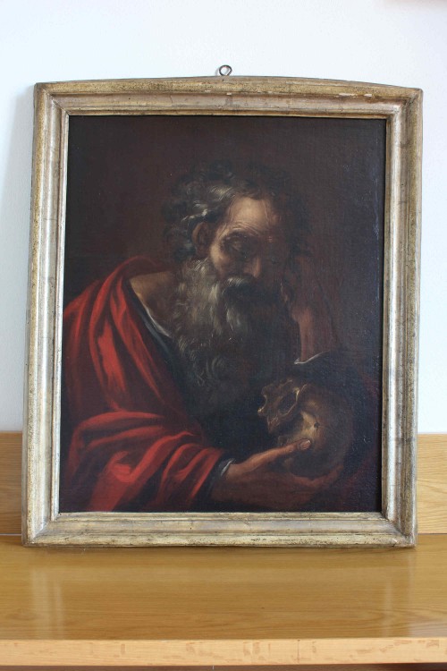 Dipinto olio su tela antico, San...