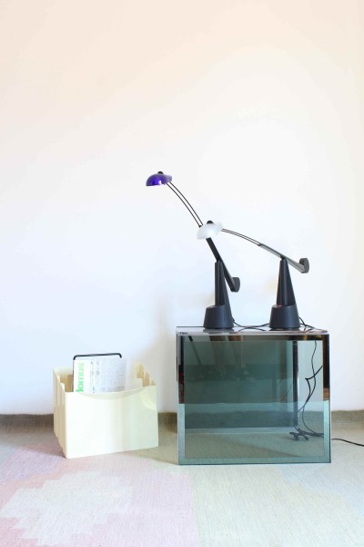 White table lamp, Bautta model, produced by Lamperti