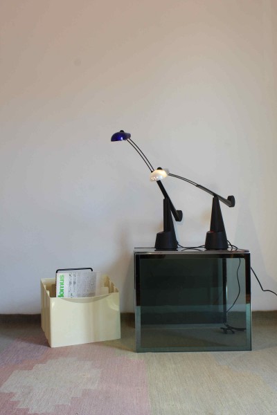 White table lamp, Bautta model, produced by Lamperti