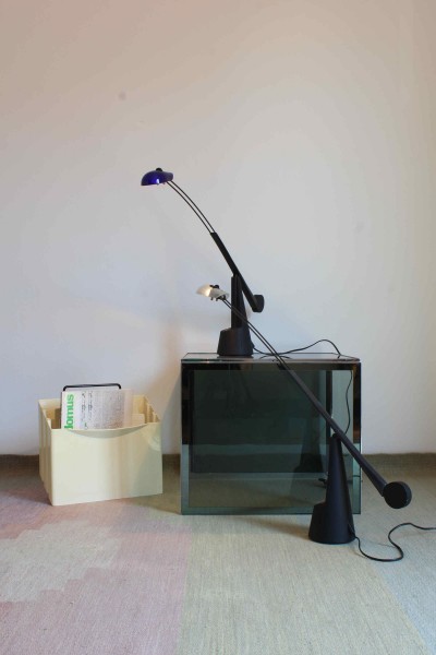 White table lamp, Bautta model, produced by Lamperti
