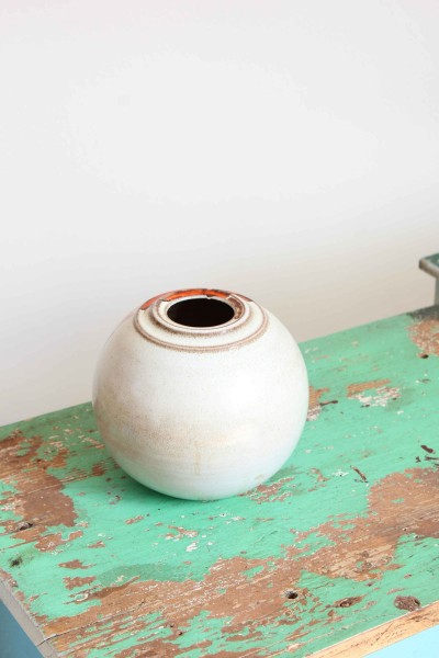 Vaso in ceramica smaltata policroma anni' 70 Geminiani Faenza