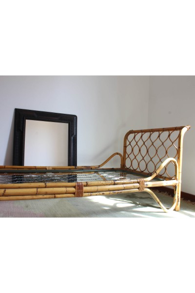 Italian-made bamboo daybed, 1970s.