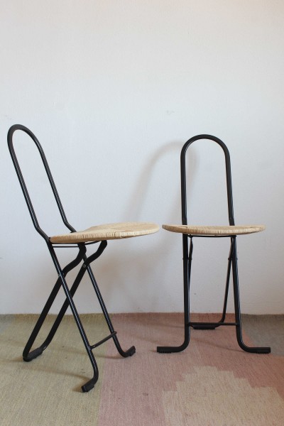 Pair of chairs in the style of Gastone Rinaldi's Dafne model.