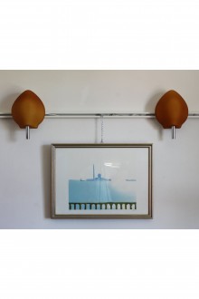 Pair of Fontana Arte wall lights model 2299,... 2