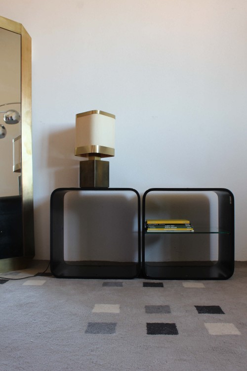 Pair of modules / bedside tables Fiarm design Carlo de Carli